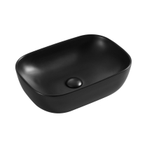  Lavoar pe blat Fluminia, Crius, dreptunghiular, 45,5 x 32 cm, negru mat